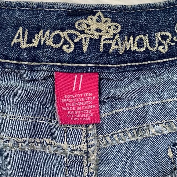 SOLD! Rolled Hem Distressed Denim Booty Shorts - Picture 6 of 6